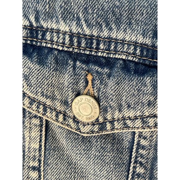 GAP Light Blue Denim Womens Y2K Jacket Size Small Pre-owned - Picture 9 of 9